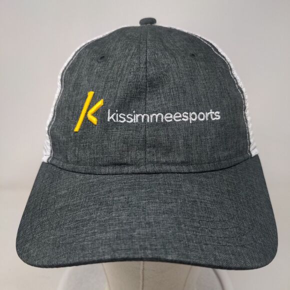 Kissimmee Sports Strapback Mesh Back Trucker Hat Gray OSFA Paramount - Picture 2 of 8